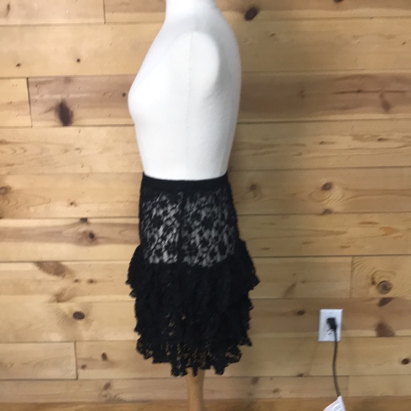 New Kings Crown black tiered ruffled lace layering mini skirt extender Large - Picture 4 of 9